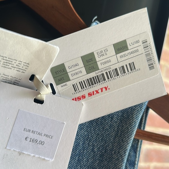 NEW Miss Sixty – Rochie Asymmetrical Denim Dress - Picture 4 of 14